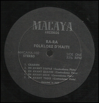 Râ Râ* : Folklore D'Haiti (LP)