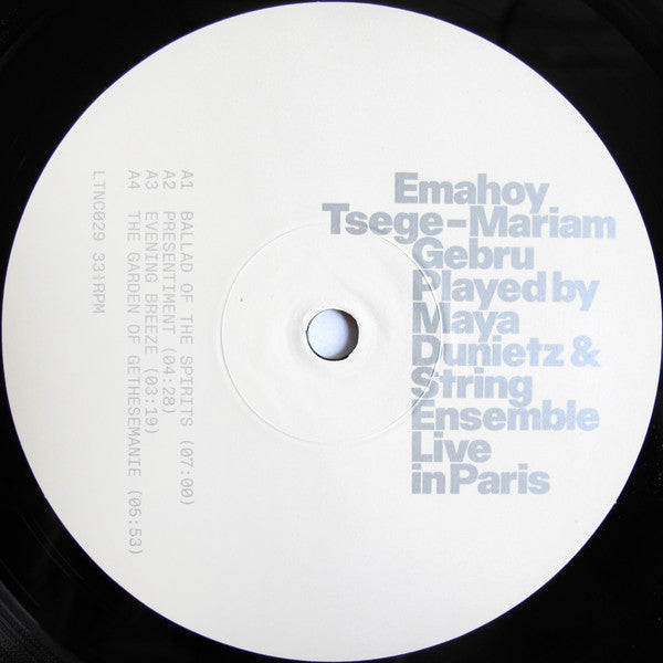 Emahoy Tsege-Mariam Gebru*, Maya Dunietz : Emahoy Tsege-Mariam Gebru Played By Maya Dunietz & String Ensemble Live In Paris (LP, Album)