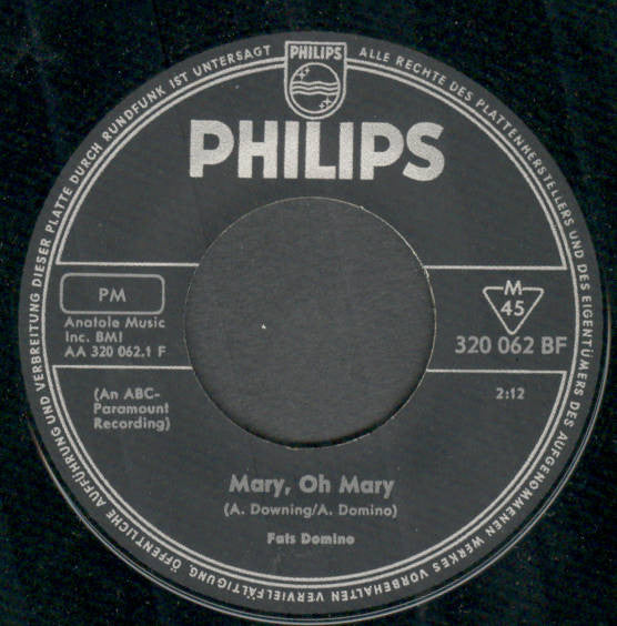 Fats Domino : Mary, Oh Mary (7", Single)