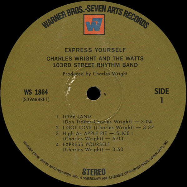 Charles Wright & The Watts 103rd St Rhythm Band : Express Yourself (LP, Album, RE, 180)