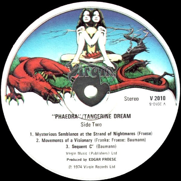 Tangerine Dream : Phaedra (LP, Album, Gat)