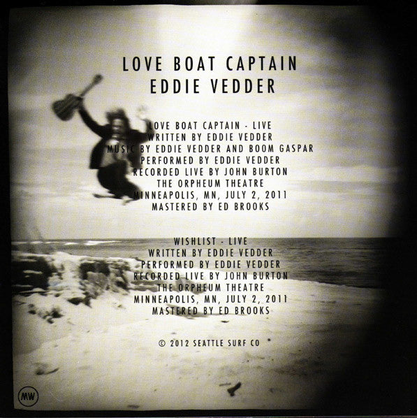 Eddie Vedder : Love Boat Captain (7", RSD, Ltd)