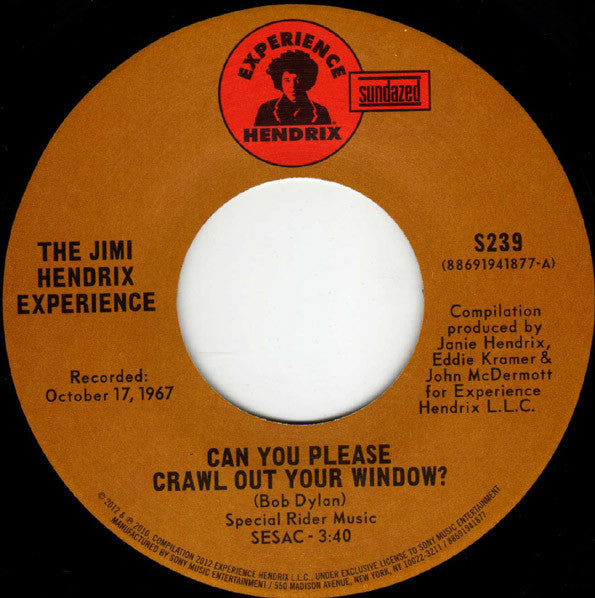 The Jimi Hendrix Experience : Can You Please Crawl Out Your Window? / Burning Of The Midnight Lamp (7", RSD, Single, Mono, Ltd)