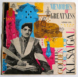 K.L. Saigal* : Memories Of Greatness (The Golden Voice Of K.L. Saigal) - Vol 2 (LP, Comp)
