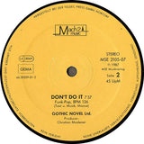 Gothic Novel Ltd. : Don't Do It / Struck Down (12", Maxi)