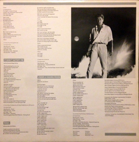 Roger Daltrey : Under A Raging Moon (LP, Album)