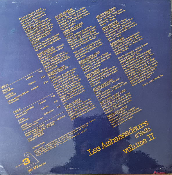 Les Ambassadeurs D'Haïti* : Les Ambassadeurs D'Haïti Volume II (LP)
