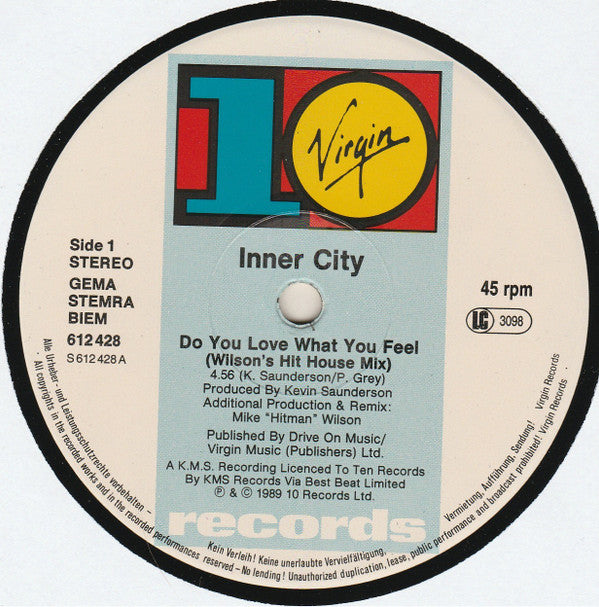Inner City : Do You Love What You Feel (12")