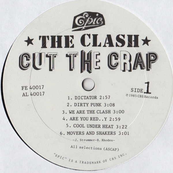The Clash : Cut The Crap (LP, Album, Pit)