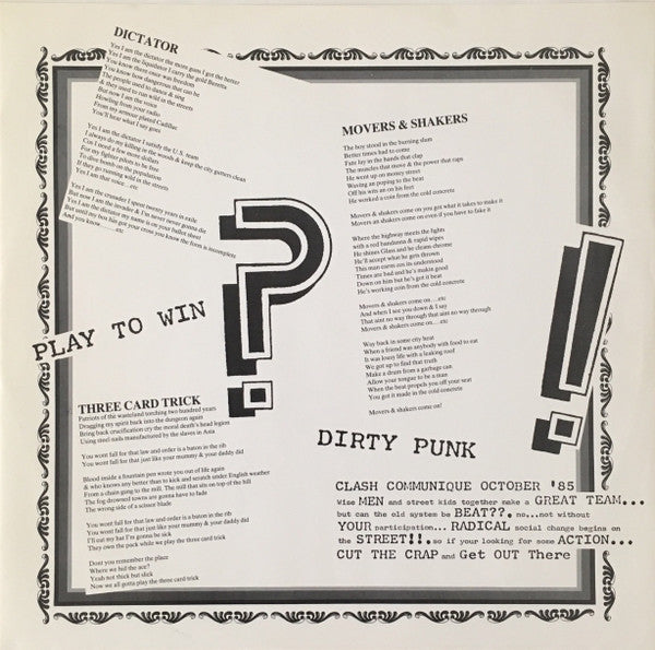The Clash : Cut The Crap (LP, Album, Pit)