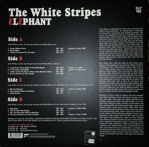 The White Stripes : Elephant (2xLP, Album)