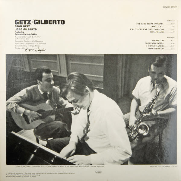Stan Getz / João Gilberto Featuring Antonio Carlos Jobim : Getz / Gilberto (LP, Album, RE)