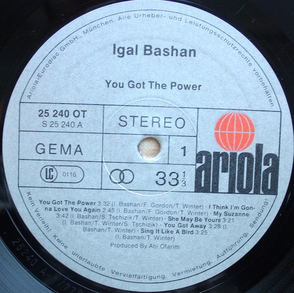 Igal Bashan* : You Got The Power (LP, Album)