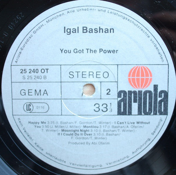 Igal Bashan* : You Got The Power (LP, Album)