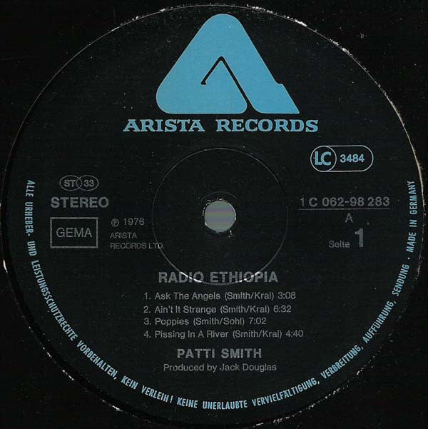 Patti Smith Group : Radio Ethiopia (LP, Album)