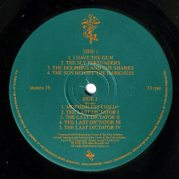 Crime And The City Solution* : Paradise Discotheque (LP, Album)