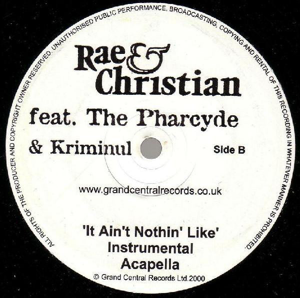 Rae & Christian : It Ain't Nothing Like (The Nextmen Remix) (12")
