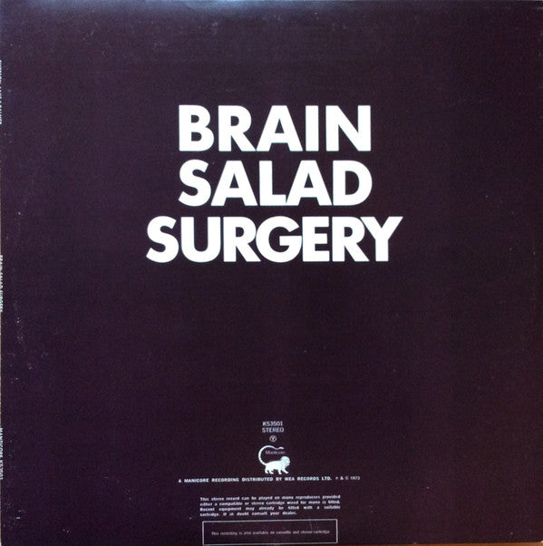 Emerson, Lake & Palmer : Brain Salad Surgery (LP, Album, Gim)
