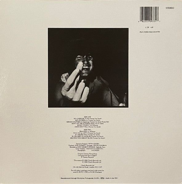 Townes Van Zandt : The Late Great Townes Van Zandt (LP, Album, RE)