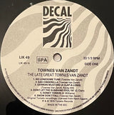 Townes Van Zandt : The Late Great Townes Van Zandt (LP, Album, RE)