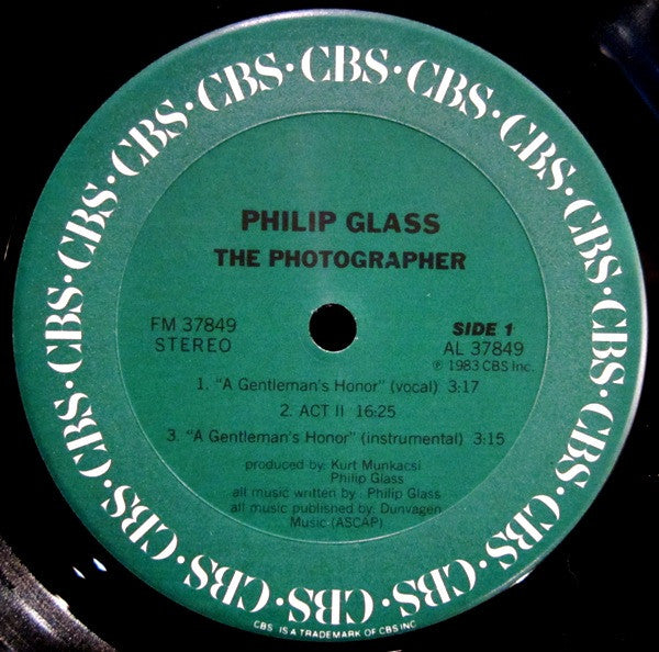 Philip Glass : The Photographer (LP, Album, Pit)