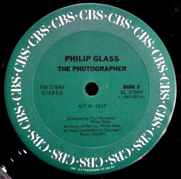 Philip Glass : The Photographer (LP, Album, Pit)