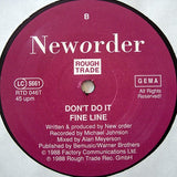 Neworder* : Fine Time (12")