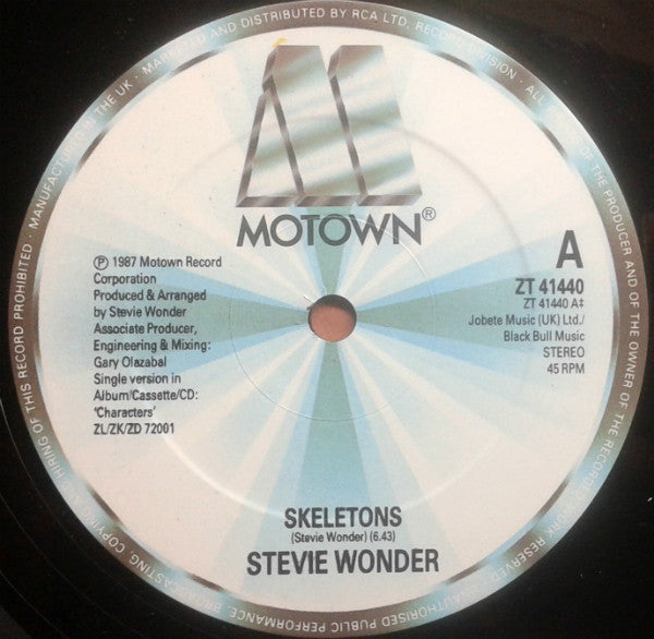 Stevie Wonder : Skeletons (12")