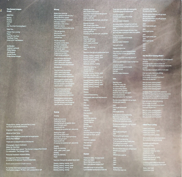 The Human League : Crash (LP, Album, Gat)