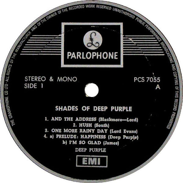 Deep Purple : Shades Of Deep Purple (LP, Album, RE)