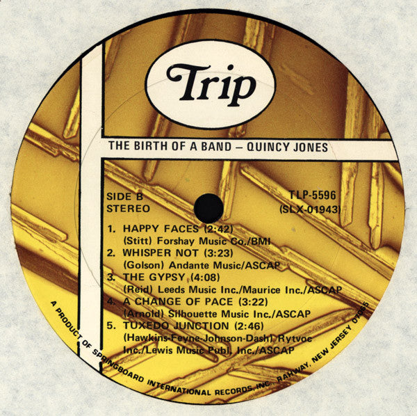 Quincy Jones : The Birth Of A Band (LP, Album, RE)