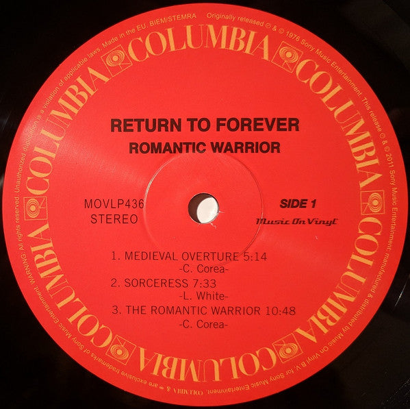 Return To Forever : Romantic Warrior (LP, Album, RE, 180)