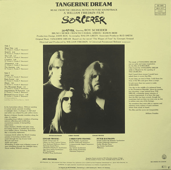 Tangerine Dream : Sorcerer (LP, Album)
