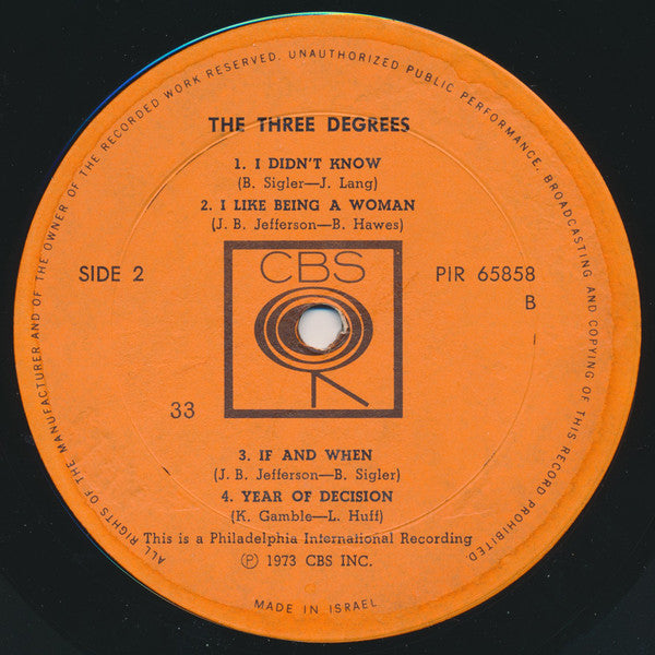 The Three Degrees : The Three Degrees (LP, Album)