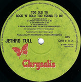 Jethro Tull : Too Old To Rock N' Roll: Too Young To Die! (LP, Album, Gat)