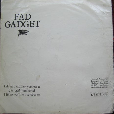 Fad Gadget : Life On The Line (Version II) (12", Single, JA )