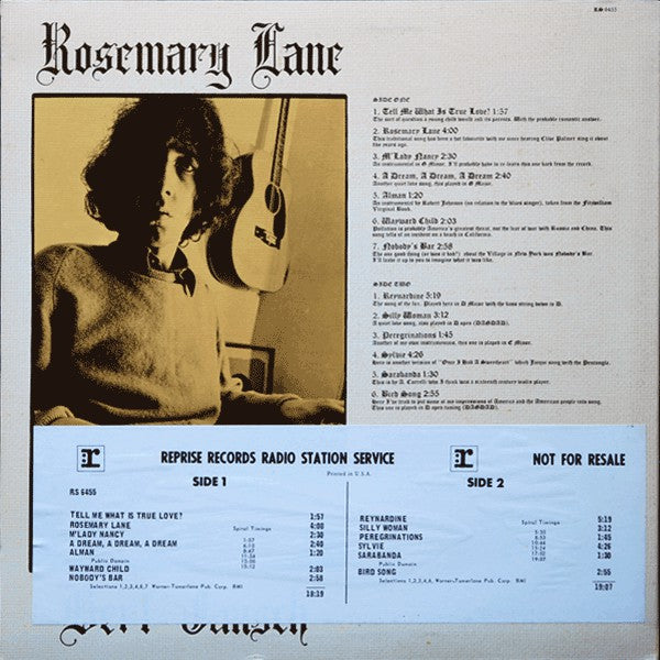 Bert Jansch : Rosemary Lane (LP, Promo, San)