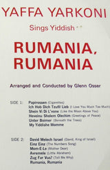 Yaffa Yarkoni : Rumania, Rumania (LP, Album)