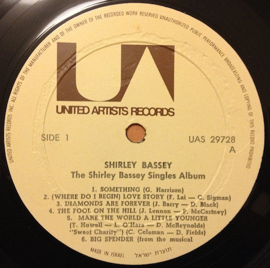 Shirley Bassey : The Shirley Bassey Single Album (LP, Comp)