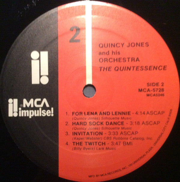 Quincy Jones And His Orchestra : The Quintessence (LP, Album, RE, RM)