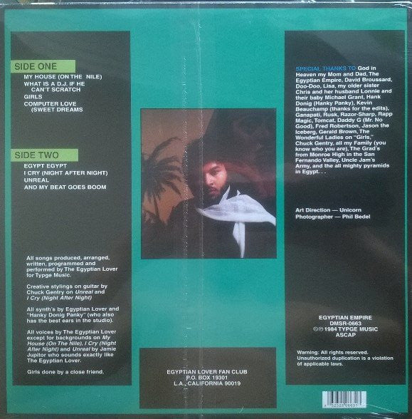 The Egyptian Lover* : On The Nile (LP, Album, RE)