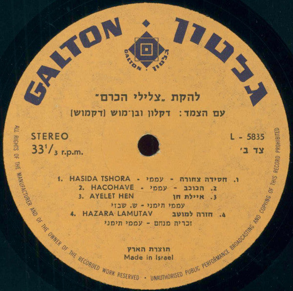 Tszliley Hakerem : בזכרי ימים ימימה (LP, Album)