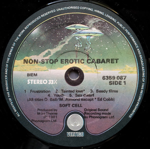 Soft Cell : Non-Stop Erotic Cabaret (LP, Album)