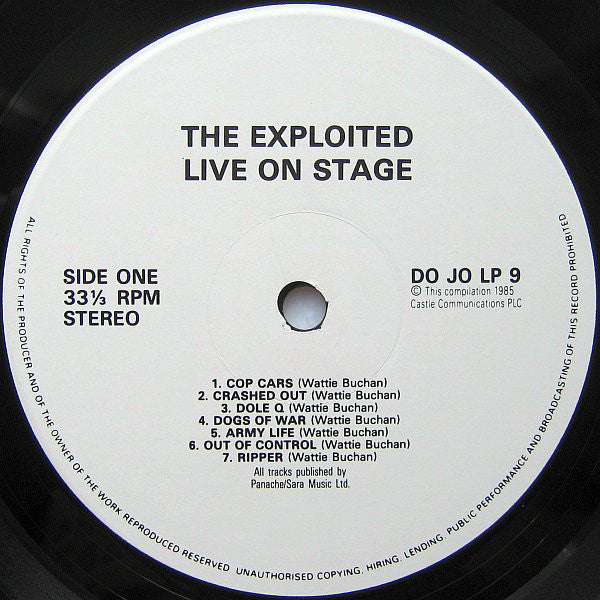 The Exploited : On Stage (LP, Album, RE)