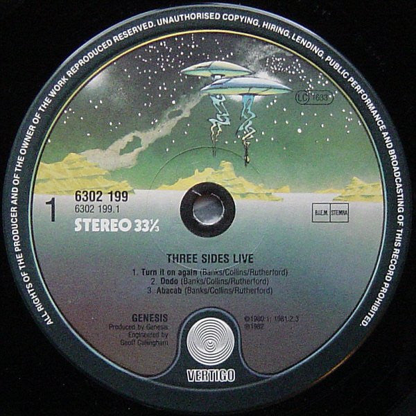 Genesis : Three Sides Live (2xLP, Album)