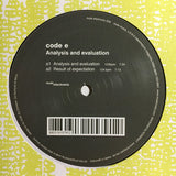 Code E : Analysis And Evaluation (12")