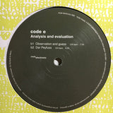 Code E : Analysis And Evaluation (12")