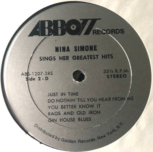 Nina Simone : Sings Her Greatest Hits (2xLP, Comp)