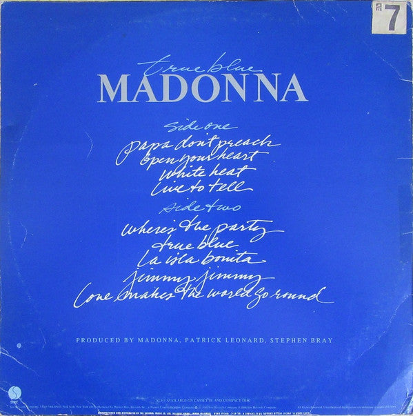Madonna : True Blue (LP, Album)