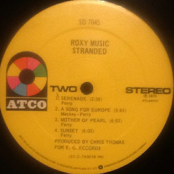 Roxy Music : Stranded (LP, Album, RP, Gat)